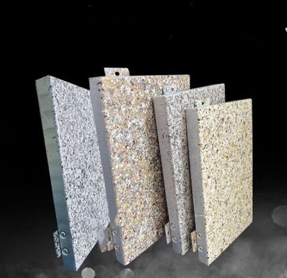 Einfache Installation Holzkorn Marmor Aluminium Veneer