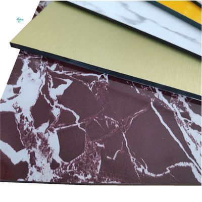 Einfache Installation Acp Blatt Marmor Design Außen Acp Verkleidung Matte Oberfläche