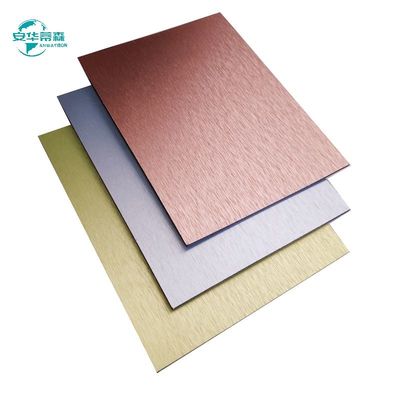 B1 Brandsicherheit Brushed Aluminium Composite Panel ISO14001 Brandschutz Acp